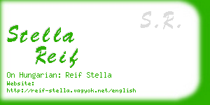 stella reif business card